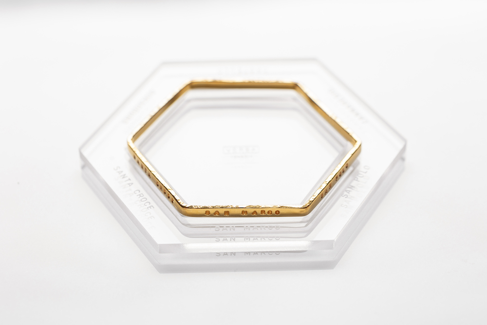 venezia-bracelet-hexagon-gold-plated